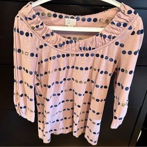 Anthropologie polka dot tee shirt